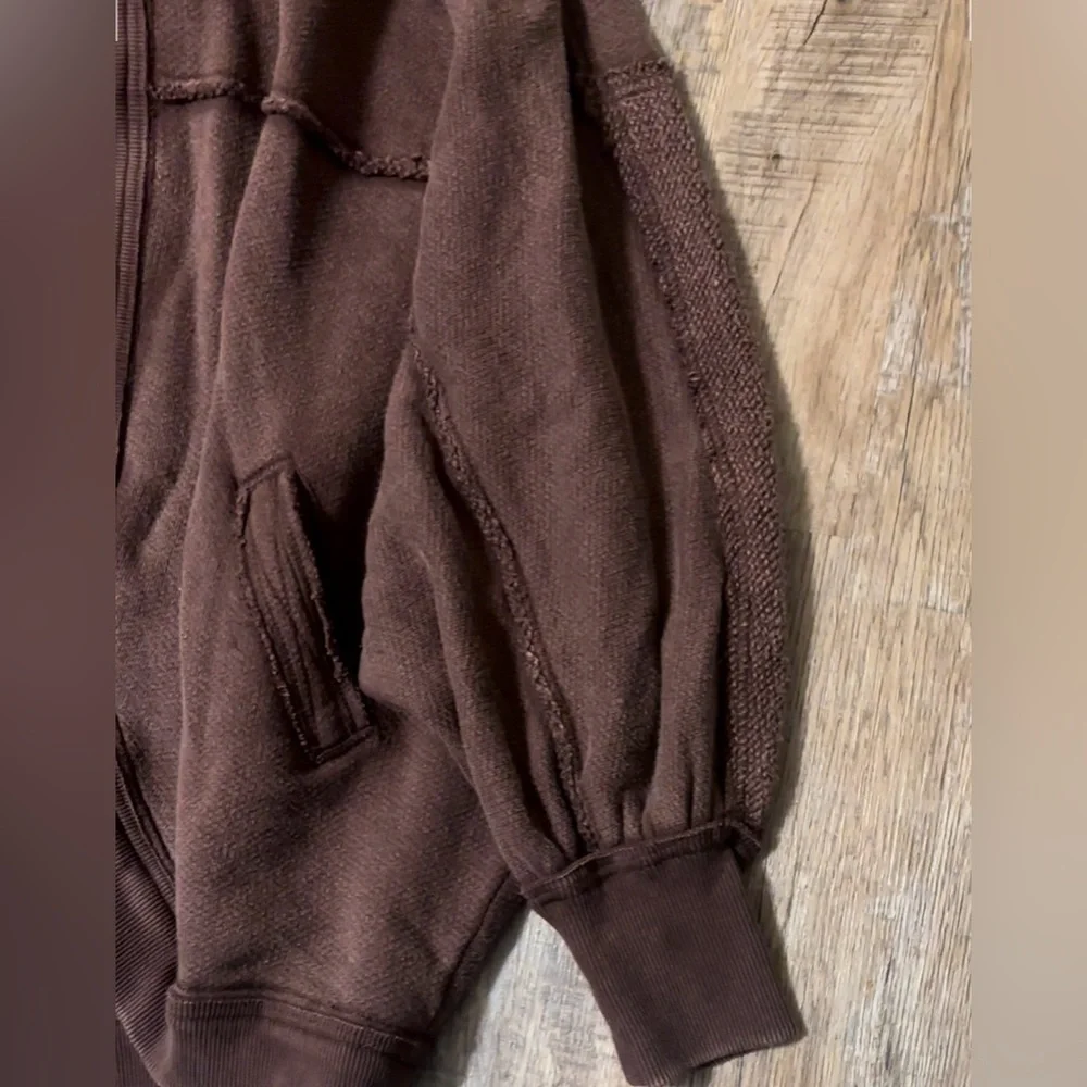 Free People Forever Yours Cardi In Charred Eggplant We The Free (NWOT) - Picture 5 of 12